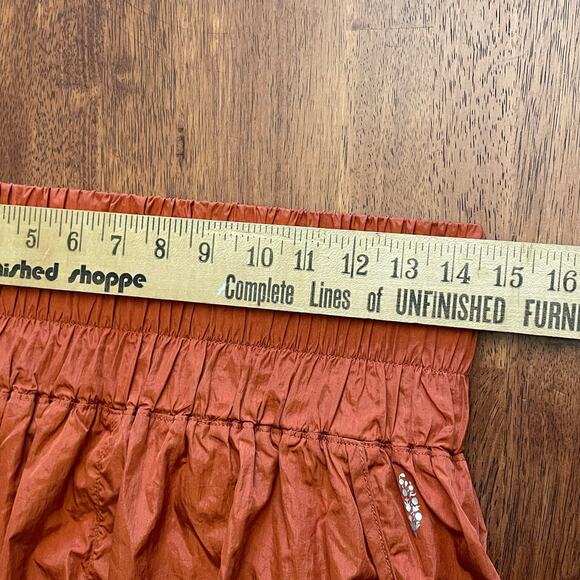 Free People Movement The Way Home 2" Shorts Wide Waist Red Earth Rust Women's L - Picture 9 of 13